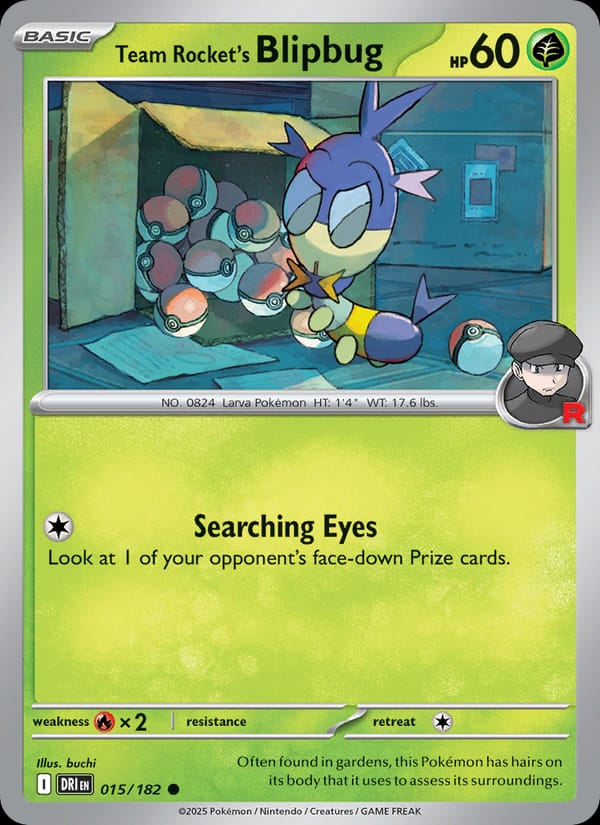 Team Rocket's Blipbug 015/182 Destined Rivals Pokémon card