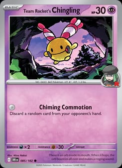 Team Rocket's Chingling 085/182 Common – Destined Rivals Pokémon card
