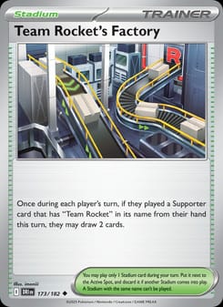 Team Rocket's Factory 173/182 Uncommon – Destined Rivals Pokémon card