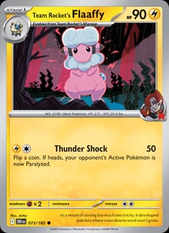 Team Rocket's Flaaffy 073/182 Common – Destined Rivals Pokémon card