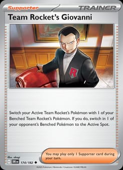 Team Rocket's Giovanni 174/182 Uncommon – Destined Rivals Pokémon card