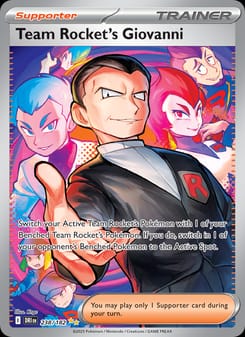 Team Rocket's Giovanni 238/182 Special Illustration Rare – Destined Rivals Pokémon card