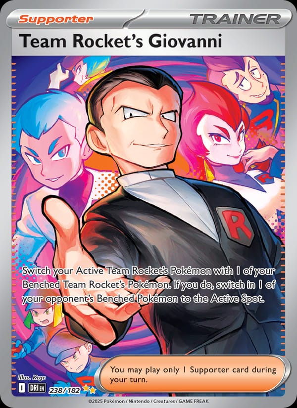 Team Rocket's Giovanni 238/182 Destined Rivals Pokémon card