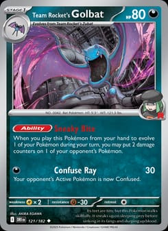 Team Rocket's Golbat 121/182 Uncommon – Destined Rivals Pokémon card