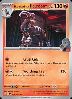 Team Rocket's Houndoom 038/182 Uncommon – Destined Rivals Pokémon card