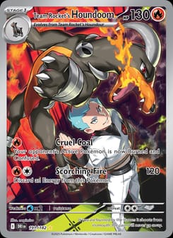 Team Rocket's Houndoom 191/182 Illustration Rare – Destined Rivals Pokémon card
