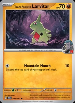 Team Rocket's Larvitar 094/182 Common – Destined Rivals Pokémon card
