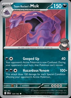 Team Rocket's Muk 124/182 Uncommon – Destined Rivals Pokémon card