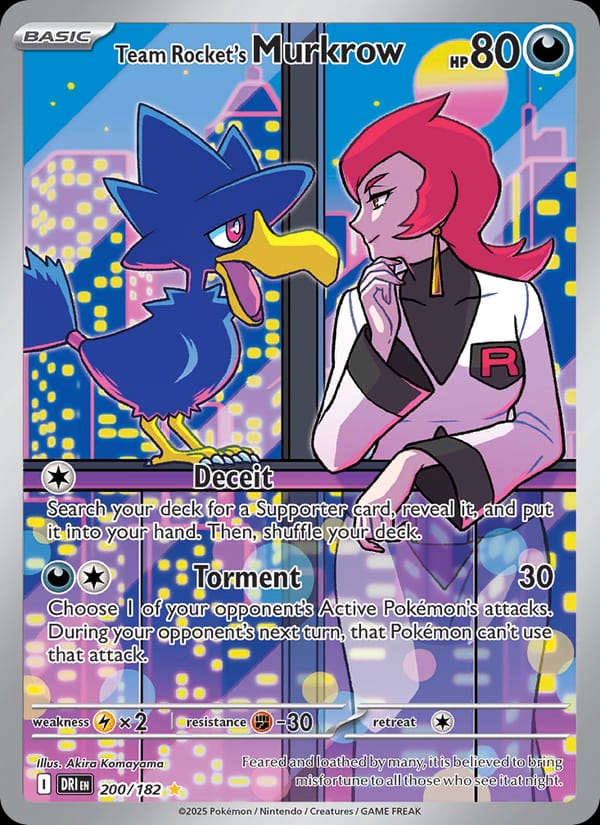 Team Rocket's Murkrow 200/182 Destined Rivals Pokémon card