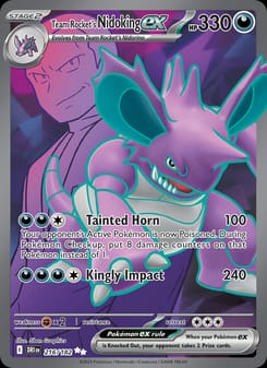 Team Rocket's Nidoking ex 216/182 Ultra Rare – Destined Rivals Pokémon card