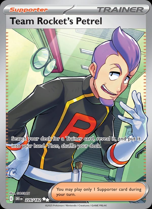 Team Rocket's Petrel 226/182 Destined Rivals Pokémon card