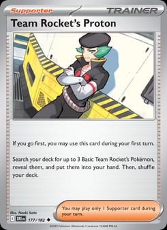 Team Rocket's Proton 177/182 Uncommon – Destined Rivals Pokémon card