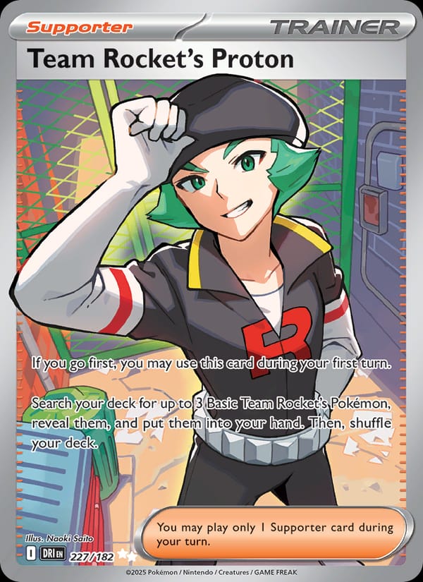 Team Rocket's Proton 227/182 Destined Rivals Pokémon card