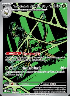 Team Rocket's Spidops 187/182 Illustration Rare – Destined Rivals Pokémon card