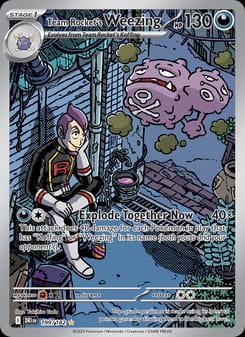 Team Rocket's Weezing 199/182 Illustration Rare – Destined Rivals Pokémon card