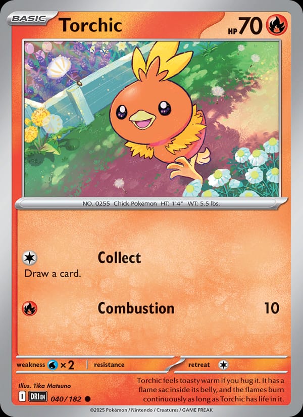 Torchic 040/182 Destined Rivals Pokémon card