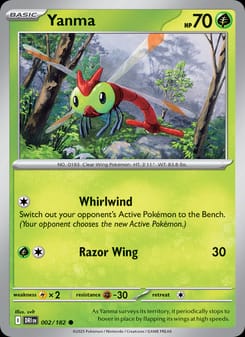 Yanma 002/182 Common – Destined Rivals Pokémon card
