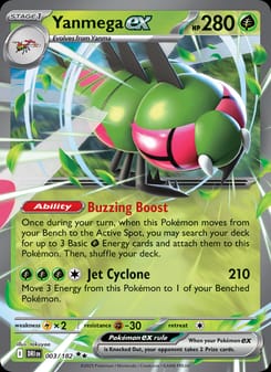Yanmega ex 003/182 Double Rare – Destined Rivals Pokémon card