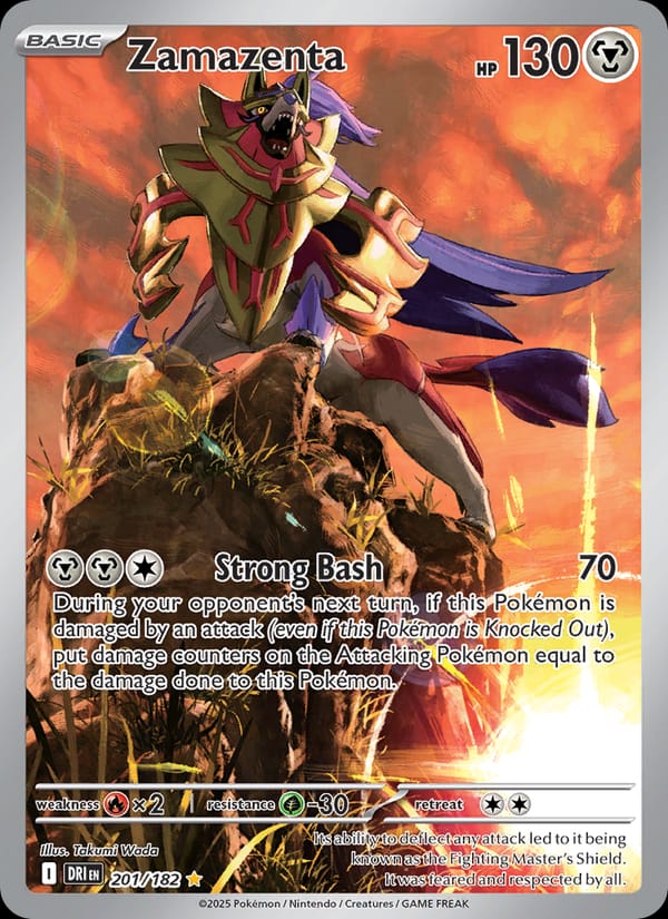 Zamazenta 201/182 Destined Rivals Pokémon card