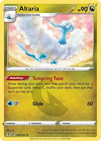 Altaria 106/203 Rare – Evolving Skies Pokémon card