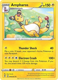 Ampharos 056/203 Rare – Evolving Skies Pokémon card