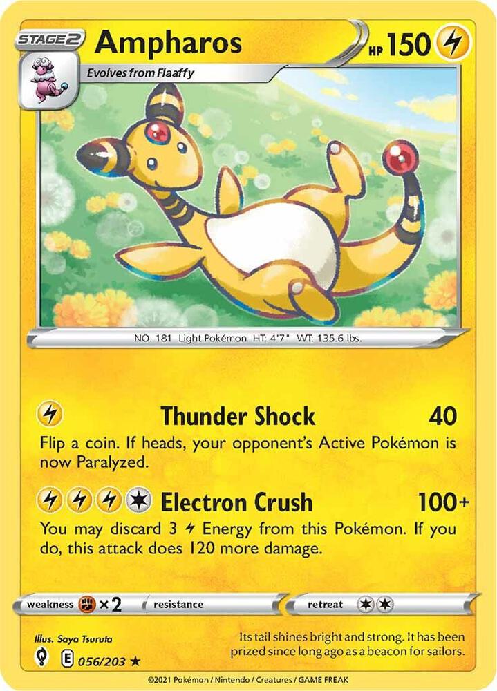 Ampharos 056/203 Evolving Skies Pokémon card