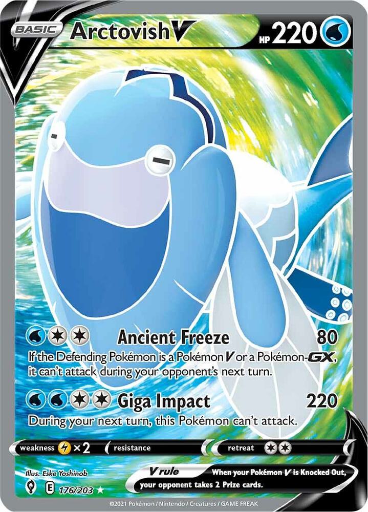 Arctovish V 176/203 Evolving Skies Pokémon card