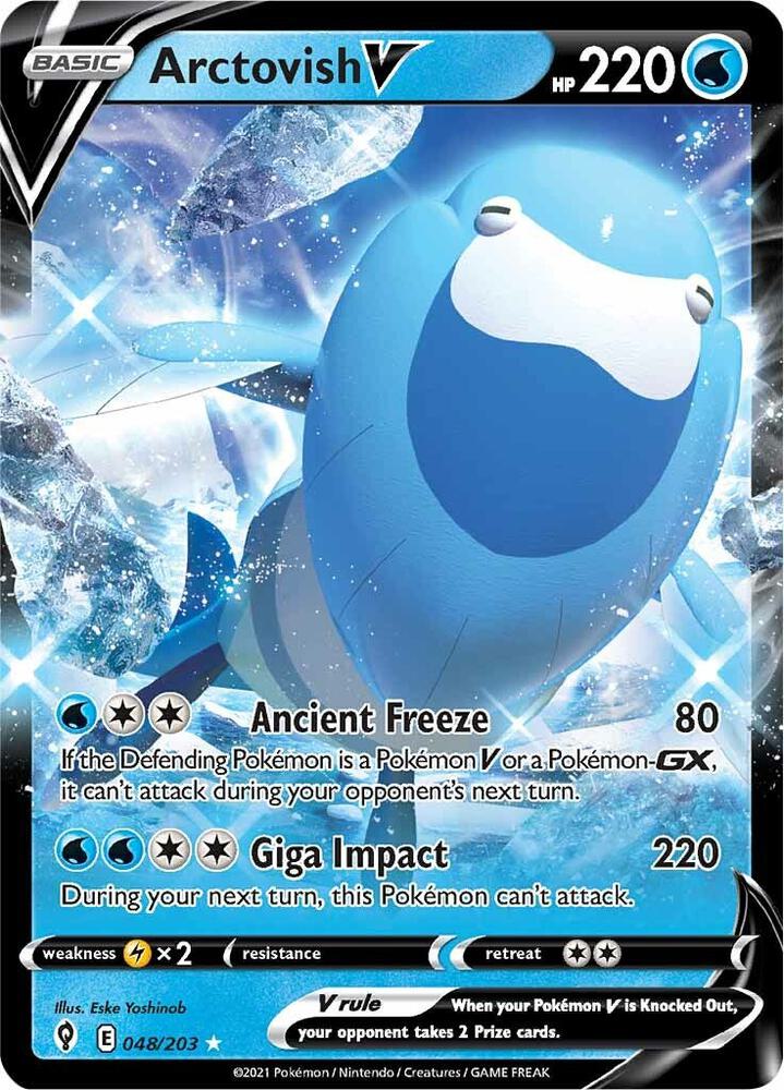 Arctovish V 048/203 Evolving Skies Pokémon card