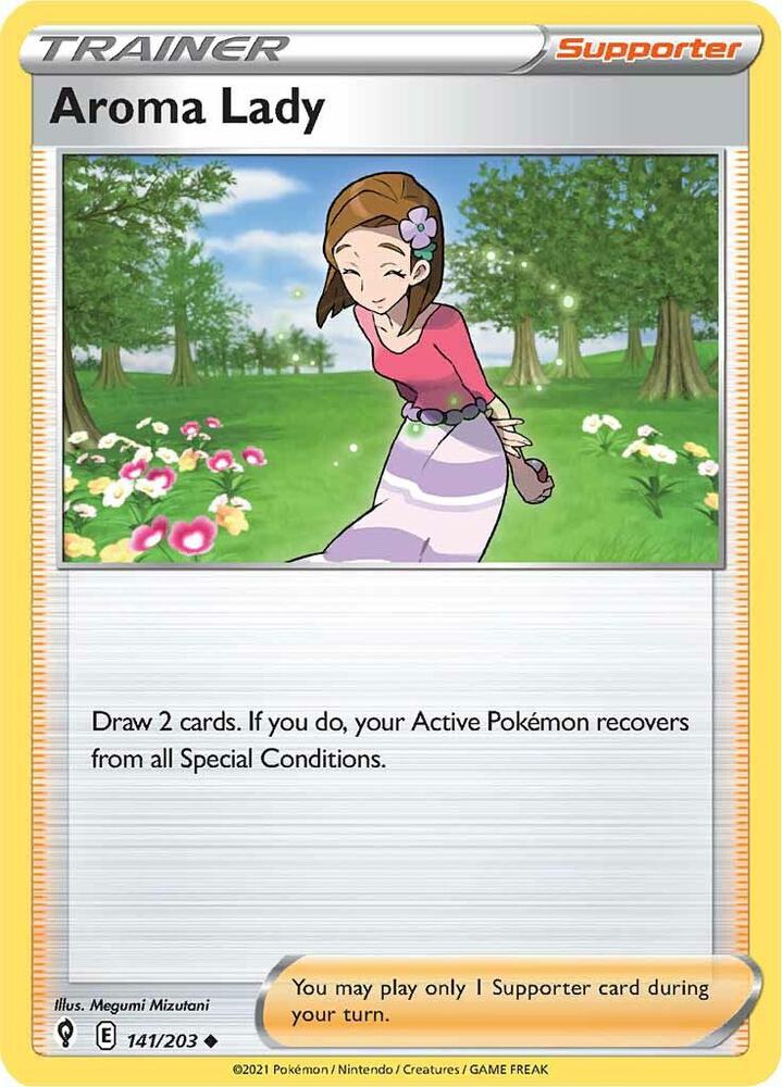 Aroma Lady 141/203 Evolving Skies Pokémon card