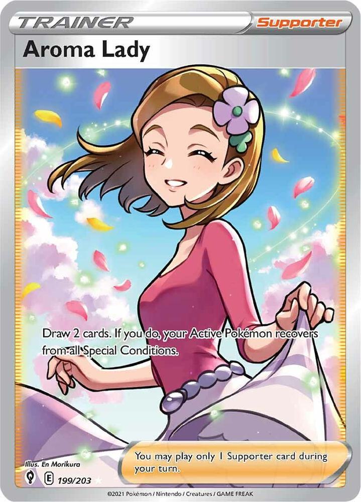 Aroma Lady 199/203 Evolving Skies Pokémon card