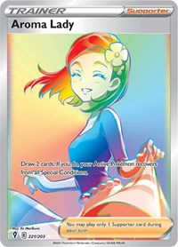 Aroma Lady 221/203 Secret Rare – Evolving Skies Pokémon card