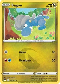 Bagon 107/203 Common – Evolving Skies Pokémon card