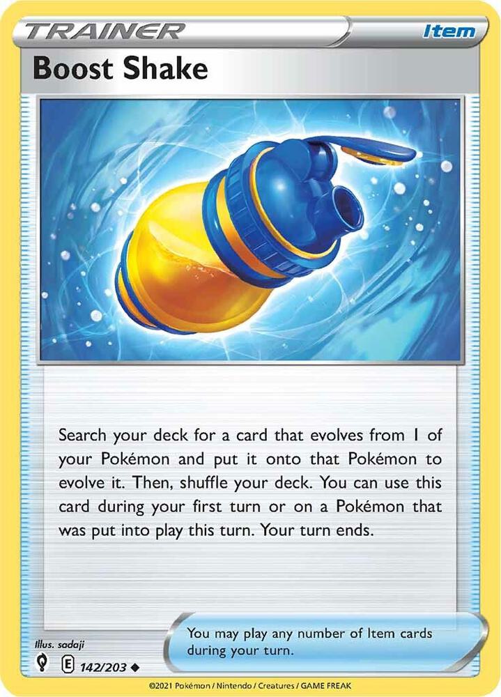 Boost Shake 142/203 Evolving Skies Pokémon card