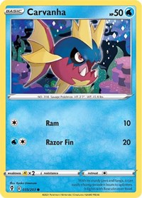 Carvanha 035/203 Common – Evolving Skies Pokémon card