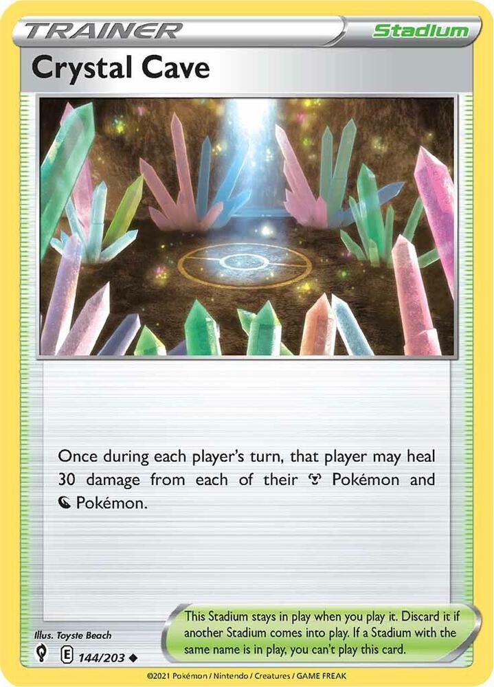Crystal Cave 144/203 Evolving Skies Pokémon card