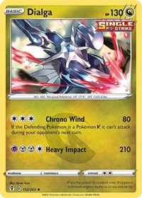 Dialga 112/203 Holo Rare – Evolving Skies Pokémon card