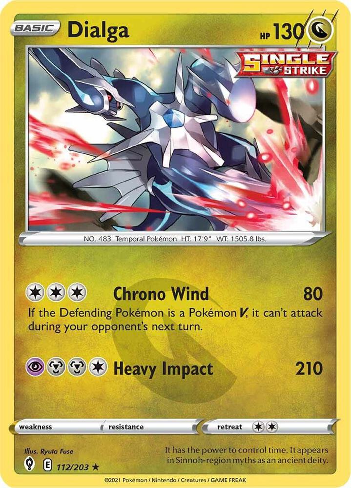 Dialga 112/203 Evolving Skies Pokémon card