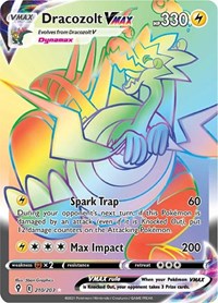 Dracozolt VMAX 210/203 Secret Rare – Evolving Skies Pokémon card