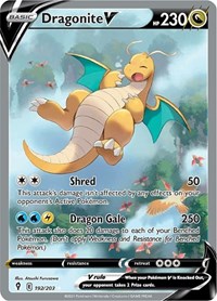 Dragonite V 192/203 Ultra Rare – Evolving Skies Pokémon card