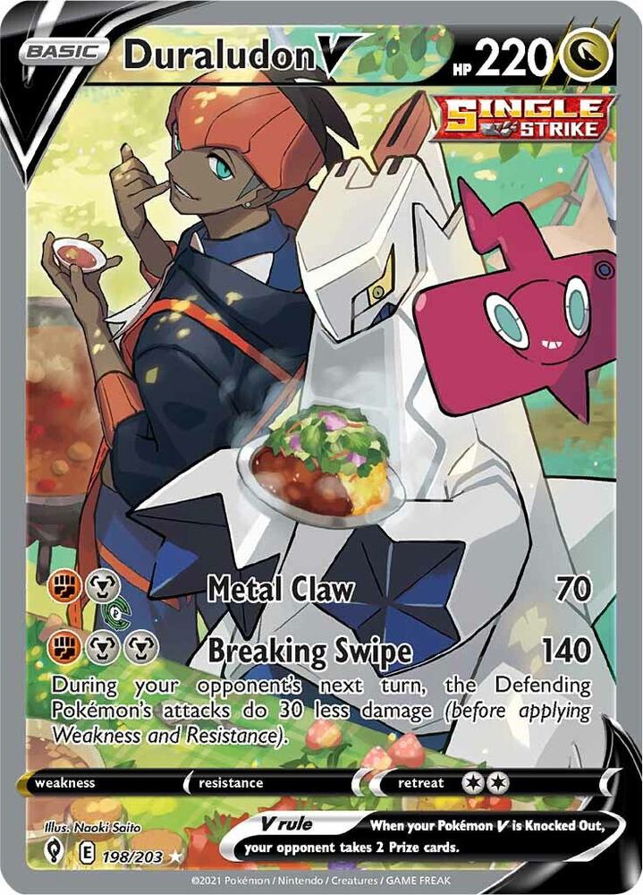 Duraludon V 198/203 Evolving Skies Pokémon card