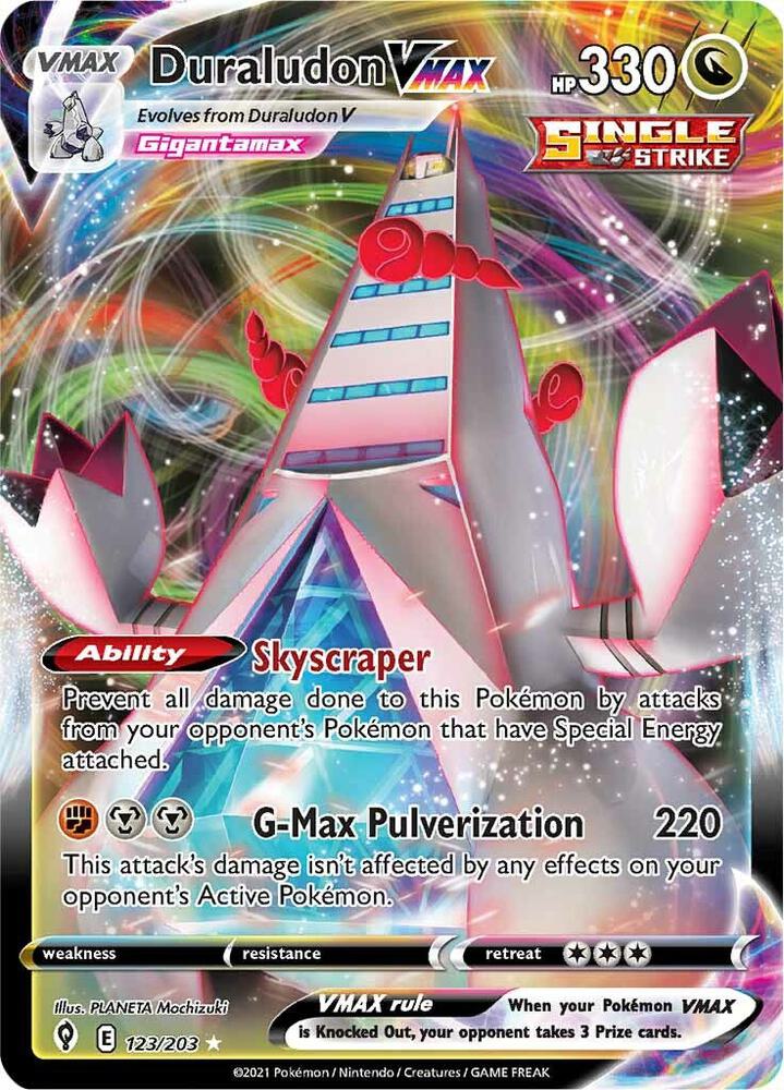 Duraludon VMAX 123/203 Evolving Skies Pokémon card
