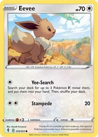 Eevee 125/203 Common – Evolving Skies Pokémon card