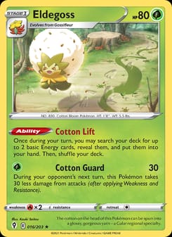 Eldegoss 016/203 Holo Rare – Evolving Skies Pokémon card