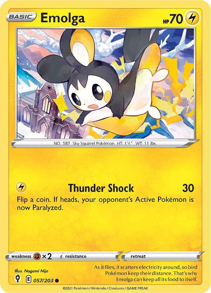 Emolga 057/203 Evolving Skies Pokémon card