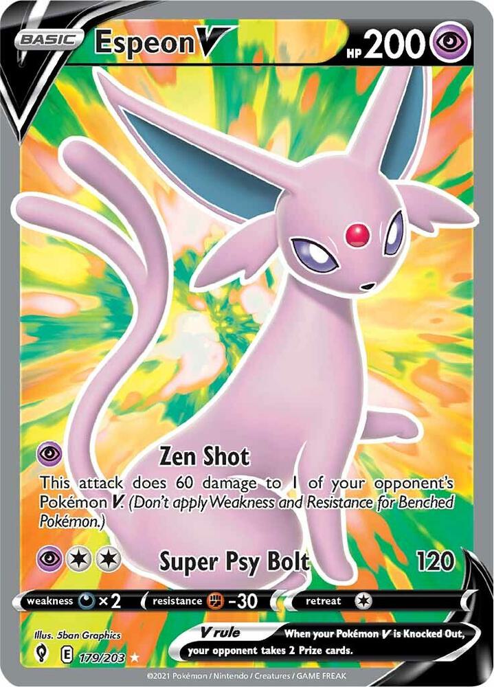 Espeon V 179/203 Evolving Skies Pokémon card