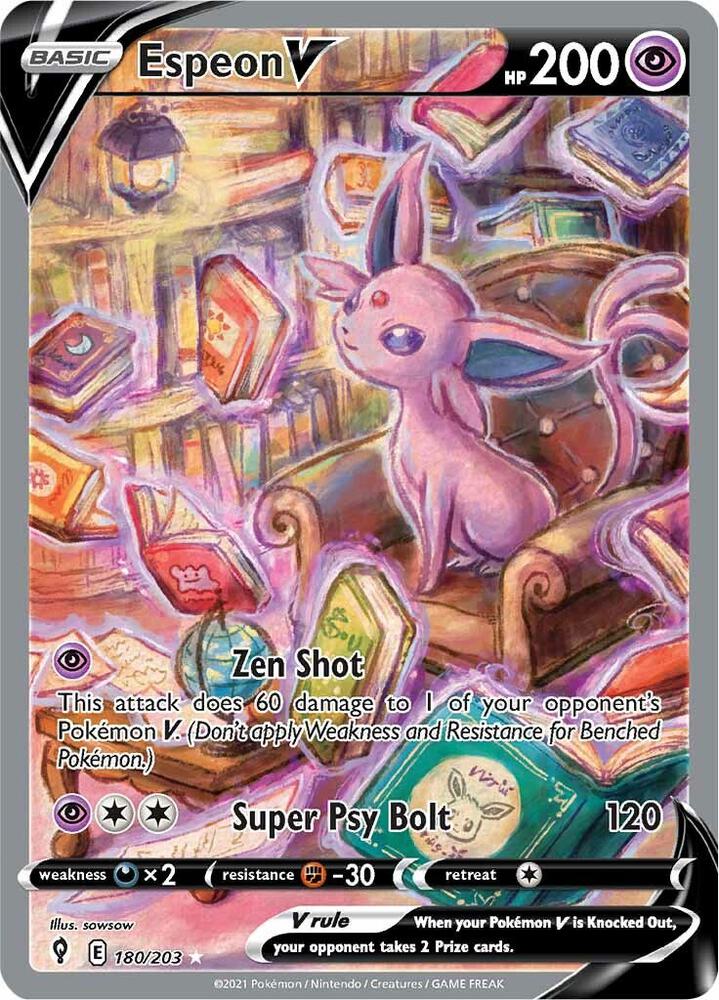 Espeon V 180/203 Evolving Skies Pokémon card