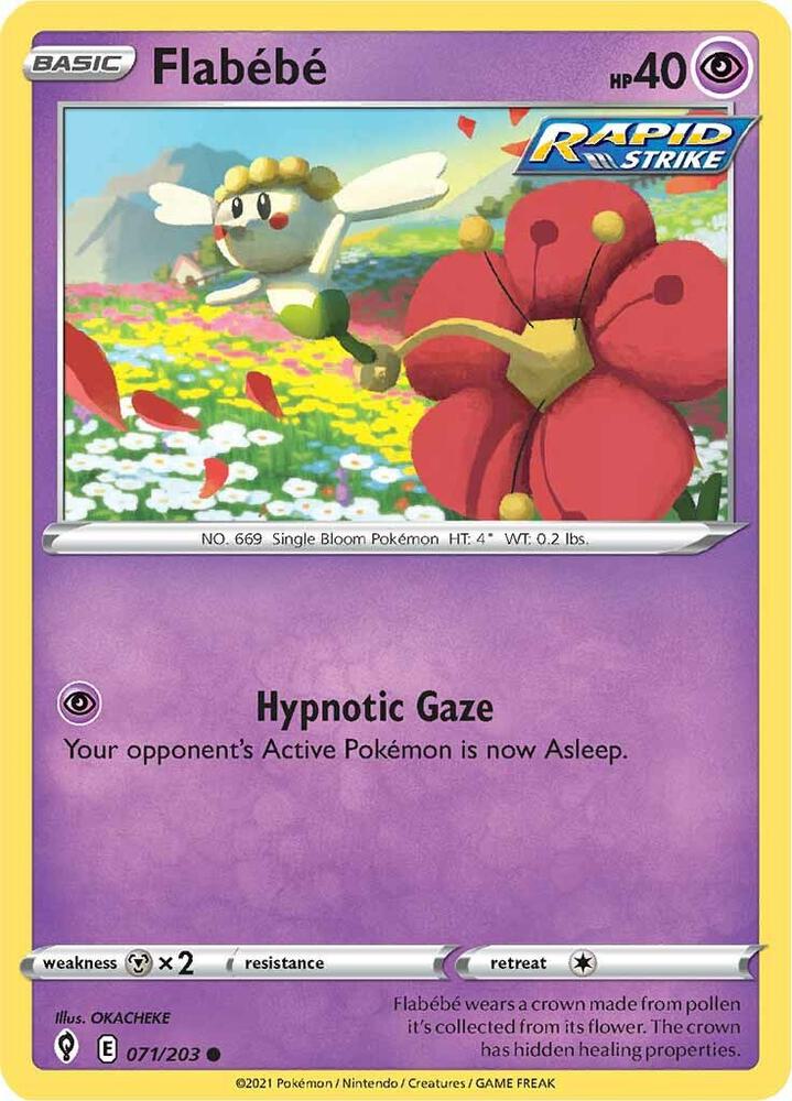Flabébé 071/203 Evolving Skies Pokémon card