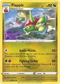 Flapple 120/203 Rare – Evolving Skies Pokémon card
