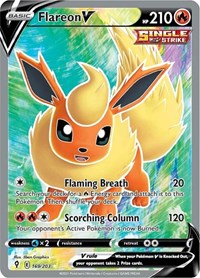 Flareon V 169/203 Ultra Rare – Evolving Skies Pokémon card