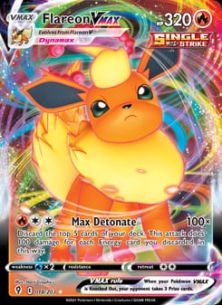 Flareon VMAX 018/203 Ultra Rare – Evolving Skies Pokémon card